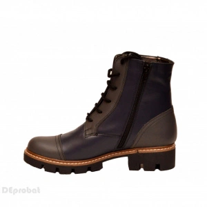 Bocanci dama piele naturala Bleumarin cu Gri sport-casual