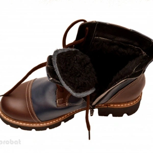 Bocanci dama piele naturala Bleumarin cu Maro sport-casual