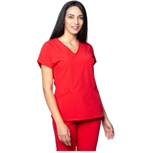 Costum medical Ambra dama - rosu