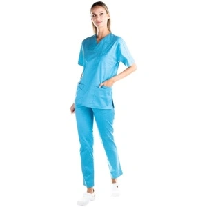 Costum medical PREMIUM unisex - turcoaz verde