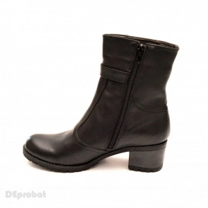 Ghete dama casual-elegante negre din piele naturala