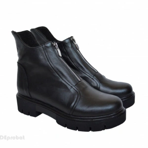 Ghete dama pentru primavara si toamna din piele naturala neagra cod G52