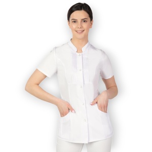 Halat dama alb cu capse perlate (M343E)