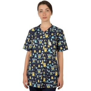 Halat medical bluemarin cu bufnite - cu capse