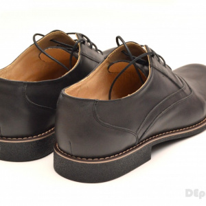 Pantofi barbati piele naturala bleumarin inchis casual-eleganti cu siret
