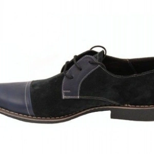 Pantofi bleumarin barbati piele naturala casual-office
