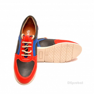 Pantofi dama adidasi sport-casual din piele naturala