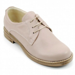 Pantofi dama bej casual-eleganti din piele naturala