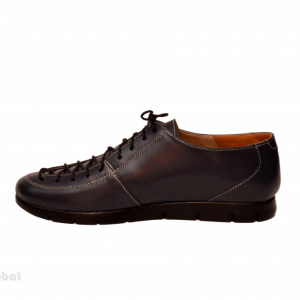 Pantofi dama bleumarin casual-eleganti din piele naturala