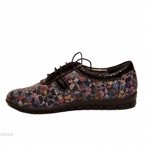Pantofi dama colorati lucrati manual din piele naturala