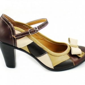 Pantofi dama eleganti din piele naturala cu toc de 7 cm