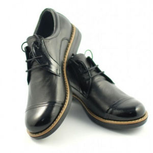 Pantofi dama negri casual-eleganti din piele naturala