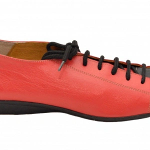 Pantofi dama rosii din piele naturala cu talpa joasa