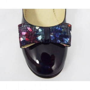 Pantofi eleganti dama bleumarin lacuiti din piele naturala