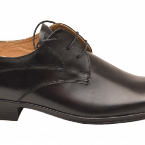 Pantofi negri barbati piele naturala casual-eleganti cu siret