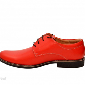 Pantofi rosii barbati piele naturala casual-office