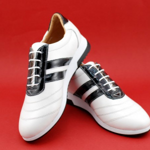 Pantofi sport dama piele naturala alb cu negru cod P86 - Made in Romania - Img 2