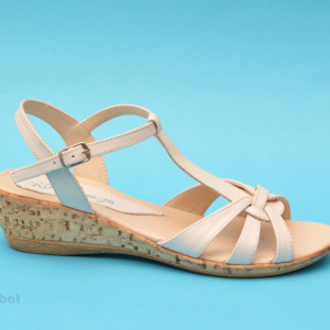 Sandale albe dama din piele naturala cod S44 - Img 3