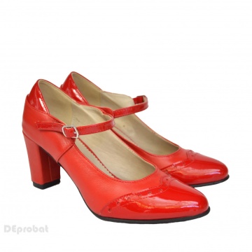 35 - Pantofi rosii dama eleganti din piele naturala cod P381