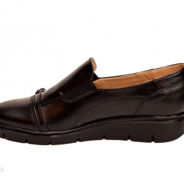 Pantofi dama negri casual-eleganti din piele naturala