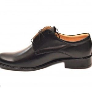 Pantofi negri barbati piele naturala casual-eleganti cu siret