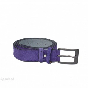 Curea piele intoarsa mov (latime 3,3 cm) - Curea mov piele naturala CD162