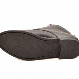 Ghete barbati piele naturala Negre casual-elegante cu siret