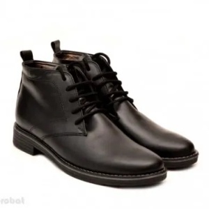 Ghete barbati piele naturala Negre casual-elegante cu siret