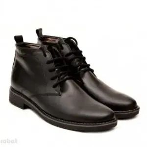 Ghete barbati piele naturala Negre casual-elegante cu siret