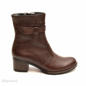 Ghete dama casual-elegante maro din piele naturala