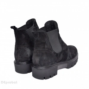 Ghete dama pentru primavara si toamna din piele naturala velur negru