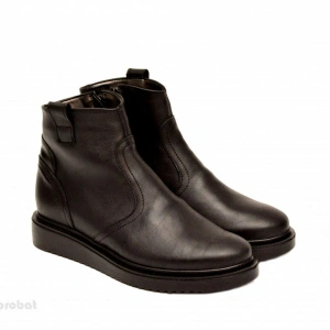 Ghete negre dama casual din piele naturala cod G45