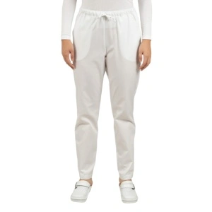 Pantaloni albi unisex - strech