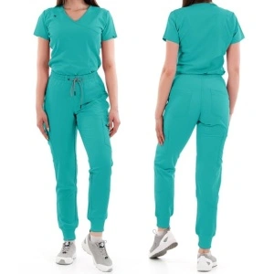 Pantaloni tip jogger turcoaz verde - Ricci