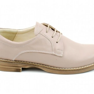 Pantofi dama bej casual-eleganti din piele naturala