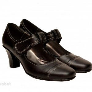 Pantofi dama eleganti - casual negri din piele naturala cod P33N