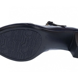 Pantofi dama eleganti din piele naturala Bleumarin cu toc de 5 cm