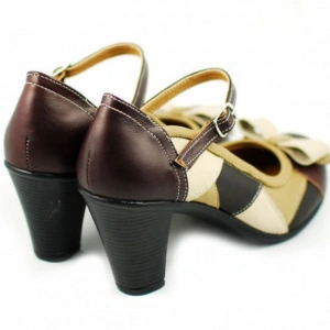 Pantofi dama eleganti din piele naturala cu toc de 7 cm