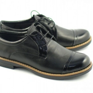 Pantofi dama negri casual-eleganti din piele naturala cod P75NLB Natasha