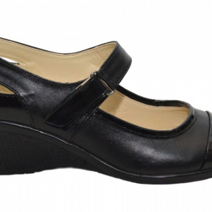 Pantofi dama negri din piele naturala
