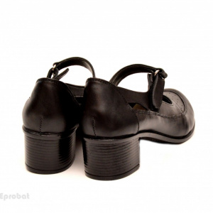 Pantofi dama piele naturala negri cu platforma cod P135N - Made in Romania - Img 2