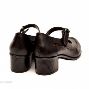 Pantofi dama piele naturala negri cu platforma