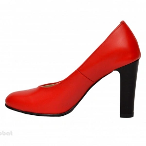 Pantofi dama rosii eleganti din piele naturala cu toc de 9 cm