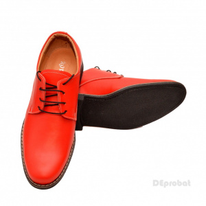 Pantofi rosii barbati piele naturala casual-office