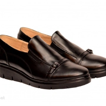 36 - Pantofi dama negri casual-eleganti din piele naturala cod P191