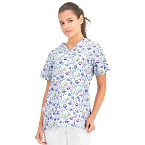 Bluza medicala alba cu bufnite