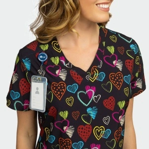 Bluza medicala neagra - Colours of love