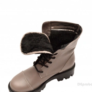 Bocanci gri dama piele naturala sport-casual