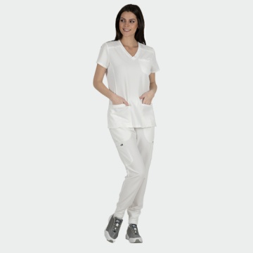 Costum medical Justina dama - alb