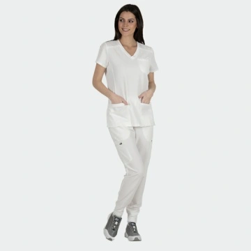 Costum medical Justina dama - alb